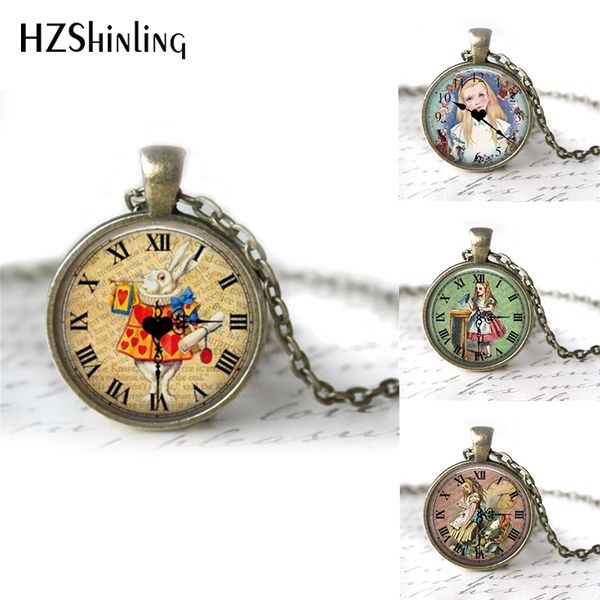 hzshinling alice in wonderland necklace handmade pendant girls glass cabochon necklace art glass cabochon necklace for women hz1, Silver
hzshinling alice in wonderland necklace handmade pendant girls glass cabochon necklace art glass cabochon necklace for women hz1, Silver