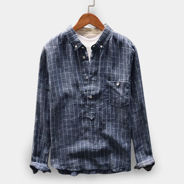men vintage plaid loose long sleeve blouse shirts autumn office work party, White;black
men vintage plaid loose long sleeve blouse shirts autumn office work party, White;black