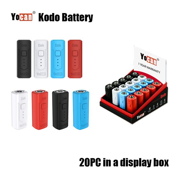 Authentic Yocan Kodo Kit Preheat VV Variable Voltage 400mAh Vape Battery Vape Box Mod Fit All 510 Thread Cartridge Fully Charging In 30 Min
Authentic Yocan Kodo Kit Preheat VV Variable Voltage 400mAh Vape Battery Vape Box Mod Fit All 510 Thread Cartridge Fully Charging In 30 Min