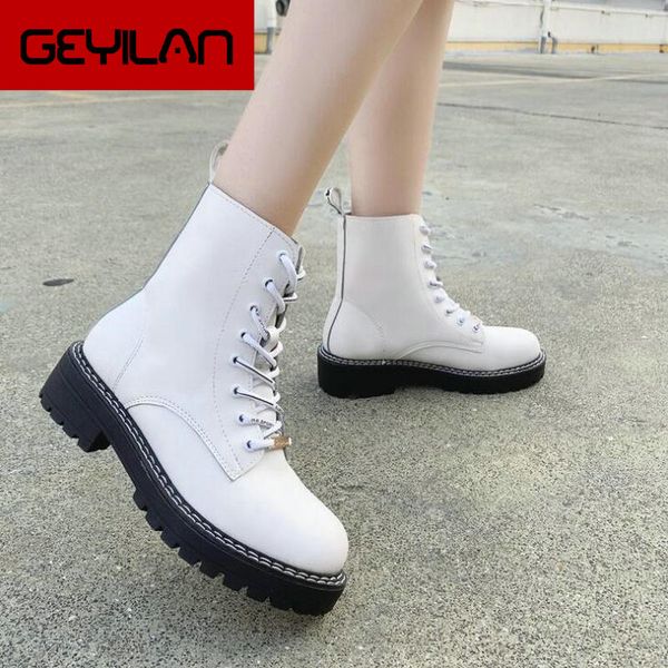 white boots women autumn england style boots women genuine leather casual shoes lace up short platform drop ship, Black
white boots women autumn england style boots women genuine leather casual shoes lace up short platform drop ship, Black