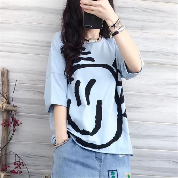 qi ji drawing t-shirt pullover 2020 round collar pullover loose large size t-shirt hipster women's all-match slim, White
qi ji drawing t-shirt pullover 2020 round collar pullover loose large size t-shirt hipster women's all-match slim, White