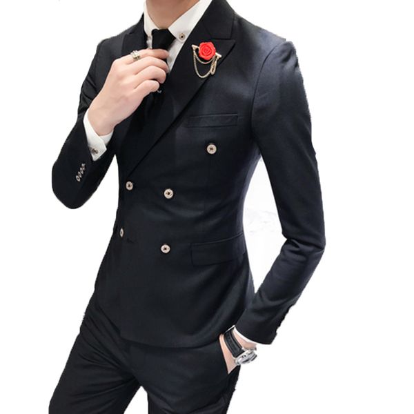 2019 black wedding suits for men collar slim fit 3 pieces (jacket +vest+pants) custom made wedding groom prom tuxedos suits, White;black
2019 black wedding suits for men collar slim fit 3 pieces (jacket +vest+pants) custom made wedding groom prom tuxedos suits, White;black