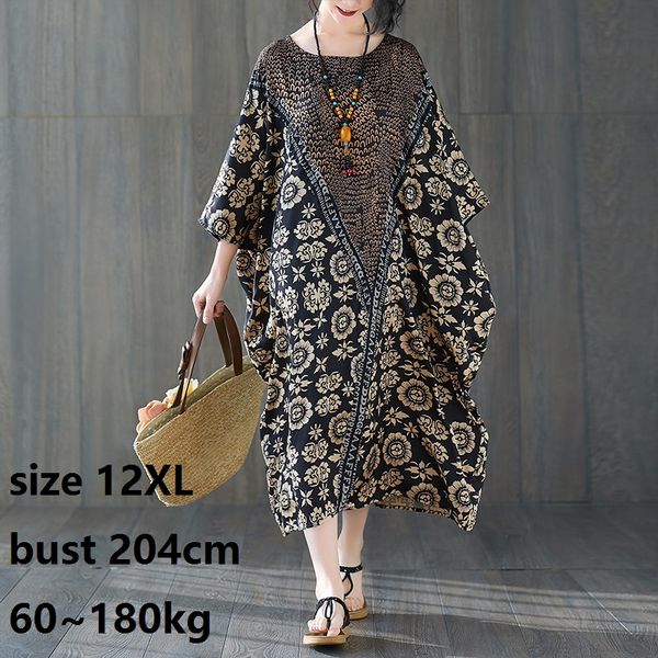 summer big beach dress 12xl 60~180kg floral printed maxi dress plus size long casual loose dresses, Black;gray
summer big beach dress 12xl 60~180kg floral printed maxi dress plus size long casual loose dresses, Black;gray