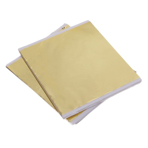 100 sheets imitation gold leaf for arts, gilding crafting, painting, gold decoration, artistic work, 5.5 by 5.5 inches
100 sheets imitation gold leaf for arts, gilding crafting, painting, gold decoration, artistic work, 5.5 by 5.5 inches