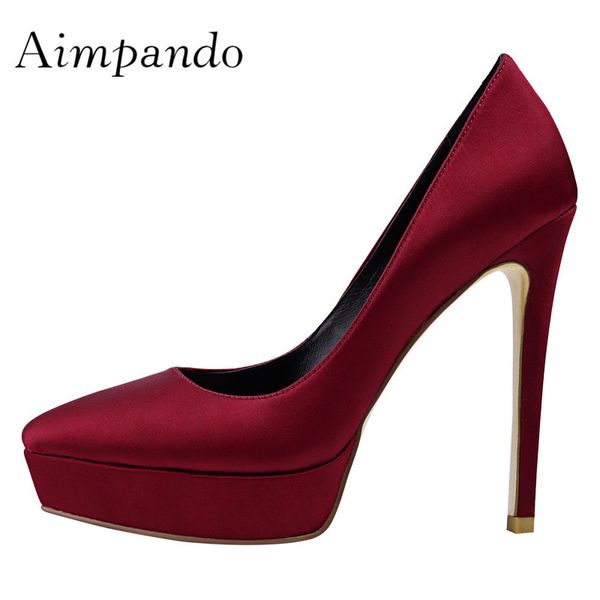 2019 luxury satin platform shoes women pointed toe 12.5cm high heel shoes woman wedding, Black;white
2019 luxury satin platform shoes women pointed toe 12.5cm high heel shoes woman wedding, Black;white