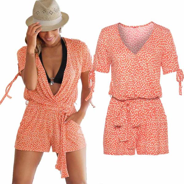 short sleeve jumpsuit women romper summer fashion floral shorts deep v neck beach jumpsuit coveralls female frock s-2x, Black;white
short sleeve jumpsuit women romper summer fashion floral shorts deep v neck beach jumpsuit coveralls female frock s-2x, Black;white