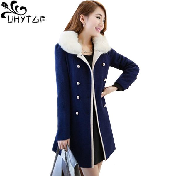 uhytgf elegant woman coat slim long woolen jacket new double-breasted autumn winter outerwear fashion fur collar woolen coat1004, Black
uhytgf elegant woman coat slim long woolen jacket new double-breasted autumn winter outerwear fashion fur collar woolen coat1004, Black