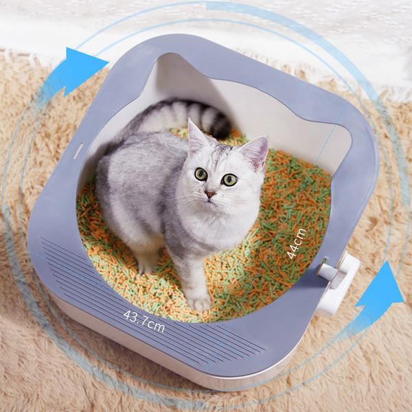 cat sandbox litter box large capacity semi-enclosed cat toilet tray splash-proof with scoop easy to clean with non-stick coating
cat sandbox litter box large capacity semi-enclosed cat toilet tray splash-proof with scoop easy to clean with non-stick coating