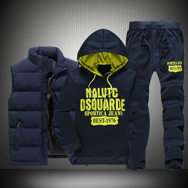 2018 fashiontracksuit men's hoodie men casual active suit zipper outwear jacket+pants sets+warm down vest jacket three piece set, Gray
2018 fashiontracksuit men's hoodie men casual active suit zipper outwear jacket+pants sets+warm down vest jacket three piece set, Gray