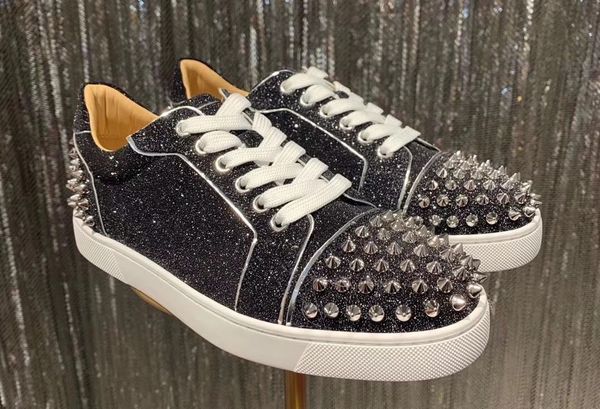 elegant vieira 2 round-toe glitter leather sliver,black spikes sneaker shoes for men red bottom luxury comfort walking wedding,p
elegant vieira 2 round-toe glitter leather sliver,black spikes sneaker shoes for men red bottom luxury comfort walking wedding,p