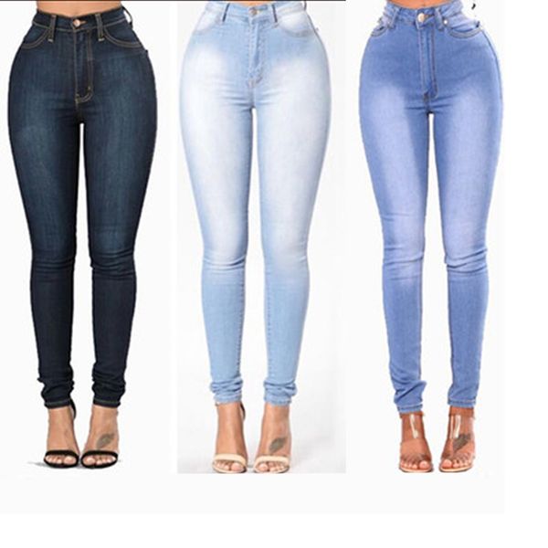 women elastic skinny stretch jeans plus size 3xl high waist jeans washed casual denim pencil pants grinding white women, Blue
women elastic skinny stretch jeans plus size 3xl high waist jeans washed casual denim pencil pants grinding white women, Blue