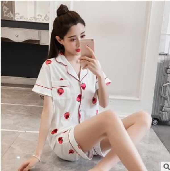 jrmissli new summer women's short-sleeved pajamas suit cotton home service ladies casual pajamas, Blue;gray
jrmissli new summer women's short-sleeved pajamas suit cotton home service ladies casual pajamas, Blue;gray