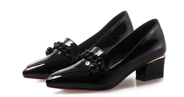 2019 women's shoes in spring and autumn with new style middle heel coarse heel pointed end #w150, Black
2019 women's shoes in spring and autumn with new style middle heel coarse heel pointed end #w150, Black