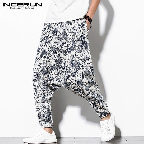 men harem pants printed elastic waist vintage 2020 streetwear baggy drop-crotch trousers men joggers wide leg pants incerun 3xl, Black
men harem pants printed elastic waist vintage 2020 streetwear baggy drop-crotch trousers men joggers wide leg pants incerun 3xl, Black