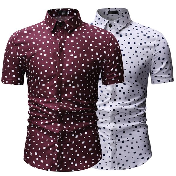 men's summer floral printed casual turn-down collar shirt men short sleeve shirt blouse, White;black
men's summer floral printed casual turn-down collar shirt men short sleeve shirt blouse, White;black