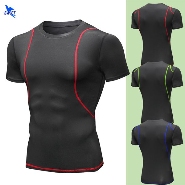 2020 quick dry compression fitness t-shirt men elastic breathable short sleeve runnint shirts crossfit gym training sportswear, Black;blue
2020 quick dry compression fitness t-shirt men elastic breathable short sleeve runnint shirts crossfit gym training sportswear, Black;blue