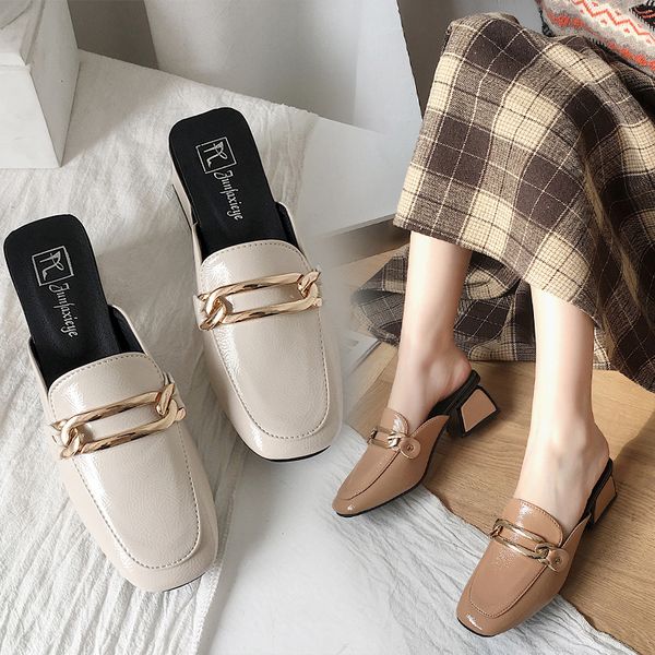 women's shoes 2020 summer version of the new outer wear fashion breathable lazy shoes thick heel casual wild sandals slippers, Black
women's shoes 2020 summer version of the new outer wear fashion breathable lazy shoes thick heel casual wild sandals slippers, Black