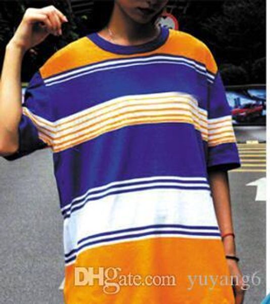 19ss european and american designers striped color matching embroidery logo short-sleeved t-shirt men and women couple models factory direct, White;black
19ss european and american designers striped color matching embroidery logo short-sleeved t-shirt men and women couple models factory direct, White;black