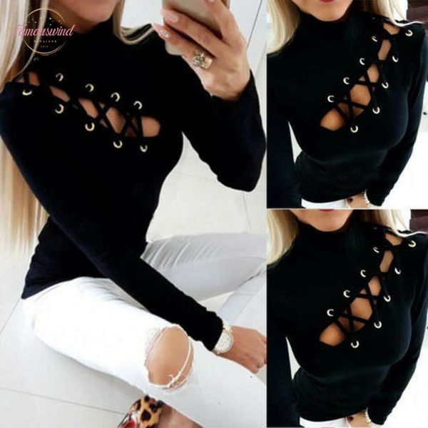 women hollow out slim fit long sleeve casual round neck t shirt black drop shipping, White
women hollow out slim fit long sleeve casual round neck t shirt black drop shipping, White