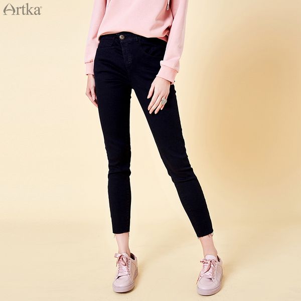 artka 2019 spring new women black jeans casual straight pants fashion slim waist lady denim pants kn15099c, Blue
artka 2019 spring new women black jeans casual straight pants fashion slim waist lady denim pants kn15099c, Blue