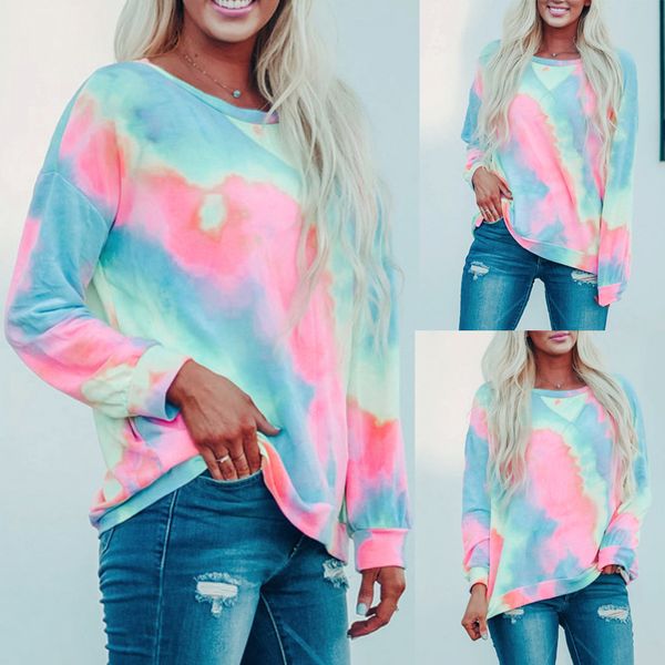 print pullover fashion autumn sweatshirt coat womens o-neck long sleeves colour tie-dyed pullover blouse sweatshirt, Black
print pullover fashion autumn sweatshirt coat womens o-neck long sleeves colour tie-dyed pullover blouse sweatshirt, Black