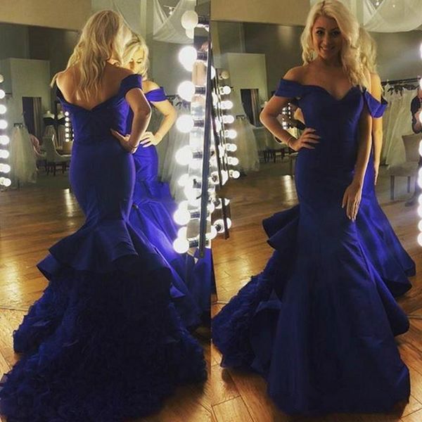 custom mermaid prom dresses 2020 off shoulders royal blue evening dresses ruffles trumpet special occasion party dress moroccan caftan, Black
custom mermaid prom dresses 2020 off shoulders royal blue evening dresses ruffles trumpet special occasion party dress moroccan caftan, Black