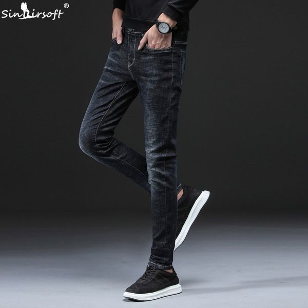 2019 spring new men's jeans gray black classic fashion designer denim skinny jeans men's casual slim trousers, Blue
2019 spring new men's jeans gray black classic fashion designer denim skinny jeans men's casual slim trousers, Blue