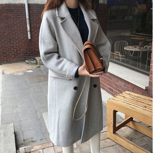 2019 autumn and winter new robe femme long sleeve elegant lapel maxi woolen coat loose windbreaker jacket plus size woman, Black
2019 autumn and winter new robe femme long sleeve elegant lapel maxi woolen coat loose windbreaker jacket plus size woman, Black