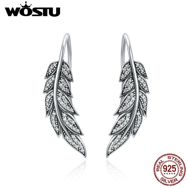 wostu real 100% 925 sterling silver vintage feather wings long drop earrings for women sterling silver jewelry brincos cqe215
wostu real 100% 925 sterling silver vintage feather wings long drop earrings for women sterling silver jewelry brincos cqe215