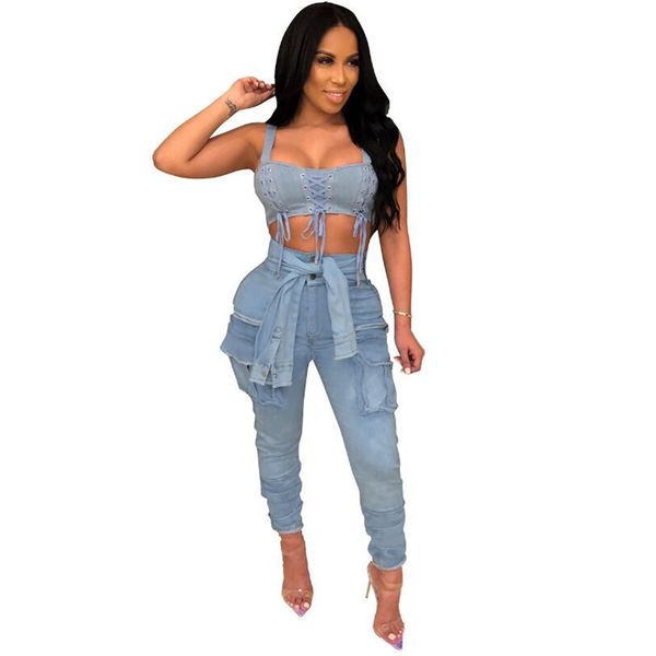 new arrival high waist pockets mom jeans fake sleeve lace-up buttons women pencil jeans pants fashion casual denim mujer, Blue
new arrival high waist pockets mom jeans fake sleeve lace-up buttons women pencil jeans pants fashion casual denim mujer, Blue