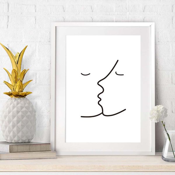 kiss picasso simple line canvas painting black white abstract wall picture minimalist art poster print modern home decor
kiss picasso simple line canvas painting black white abstract wall picture minimalist art poster print modern home decor