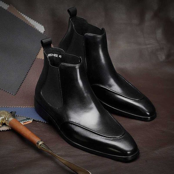 men winter boots genuine cow leather boots brogue casual ankle flat shoes comfortable quality slipon dress, Black
men winter boots genuine cow leather boots brogue casual ankle flat shoes comfortable quality slipon dress, Black