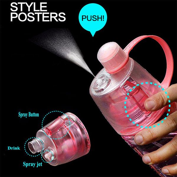 spray water cup pc liquid drink outdoor 4 color 400 ml cooling spray water bottle sports drinking bottle creative
spray water cup pc liquid drink outdoor 4 color 400 ml cooling spray water bottle sports drinking bottle creative