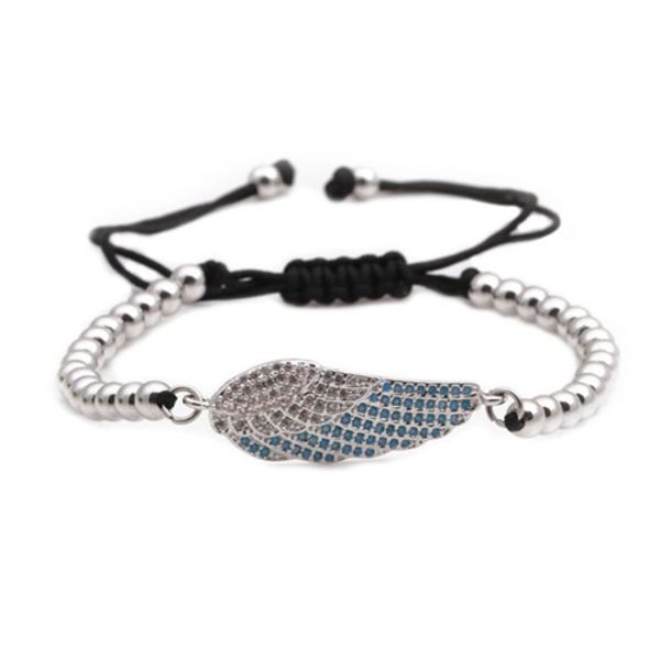 wholesale 5 pcs silver plated angel wing with cubic zirconia connect metal ball beads bracelet classic style jewelry, Black
wholesale 5 pcs silver plated angel wing with cubic zirconia connect metal ball beads bracelet classic style jewelry, Black