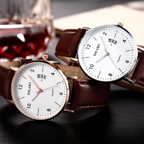 yolako ladies designer watches luxury watch women 2019 fashion business simple dial belt calendar men's quartz watch gift #50, Slivery;brown
yolako ladies designer watches luxury watch women 2019 fashion business simple dial belt calendar men's quartz watch gift #50, Slivery;brown