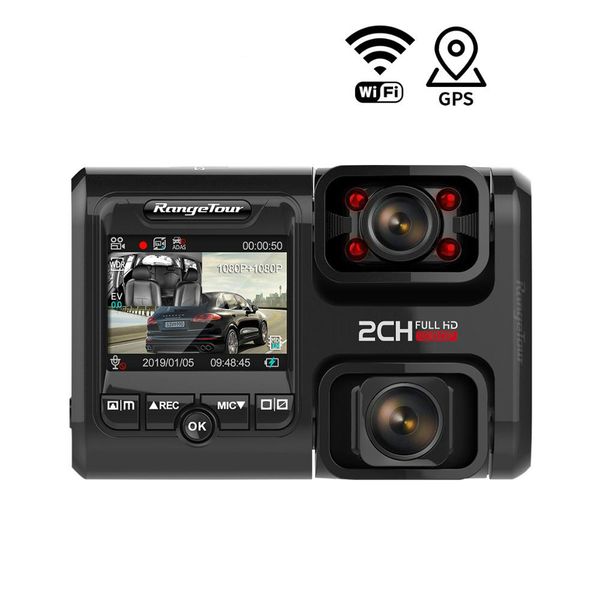 4k wifi gps car dvr d30h dash cam full hd 2160p dual lens g-sensor night version uber taxi bus camera