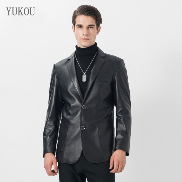 yukou brand mens coats 100% sheepskin genuine leather collar business men suit natural leather coat sellers, Black
yukou brand mens coats 100% sheepskin genuine leather collar business men suit natural leather coat sellers, Black