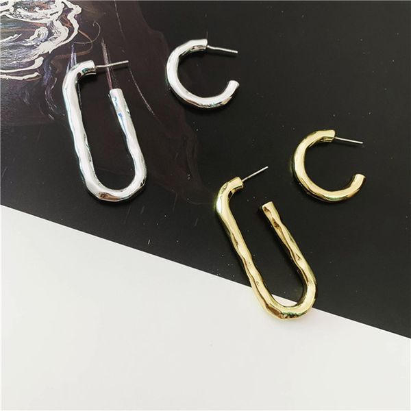 srcoi simple new asymmetrical c hoop earrings bump fold geometric gold silver circle metal earrings women party jewelry, Golden;silver
srcoi simple new asymmetrical c hoop earrings bump fold geometric gold silver circle metal earrings women party jewelry, Golden;silver