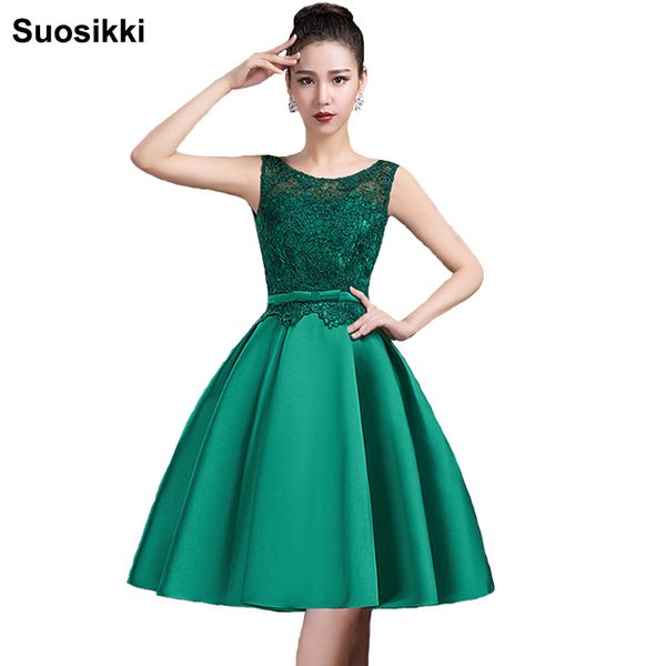 suosikki o-neck shoulder straps lace decoration v-back elegant green short prom dresses 2019, White;black
suosikki o-neck shoulder straps lace decoration v-back elegant green short prom dresses 2019, White;black