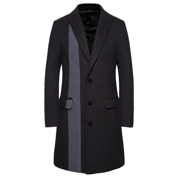 men's wear fall winter 2019 new fashion thickened male wool overcoat business and leisure masculinity slim fit windbreake, Tan;black
men's wear fall winter 2019 new fashion thickened male wool overcoat business and leisure masculinity slim fit windbreake, Tan;black