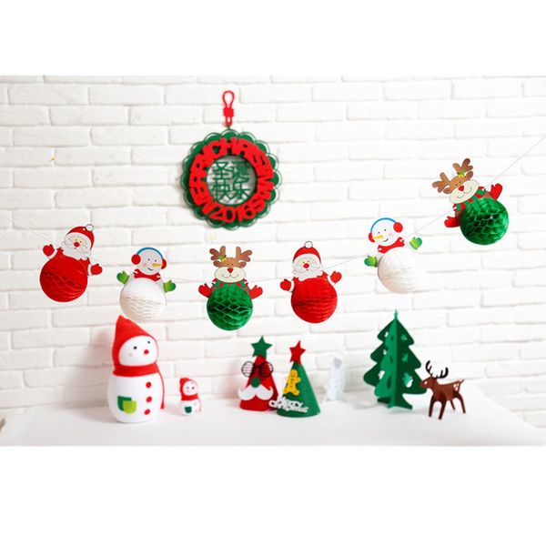 1pc new chic christmas santa claus and snowman garland hanging drop ornaments home decoration party banner
1pc new chic christmas santa claus and snowman garland hanging drop ornaments home decoration party banner