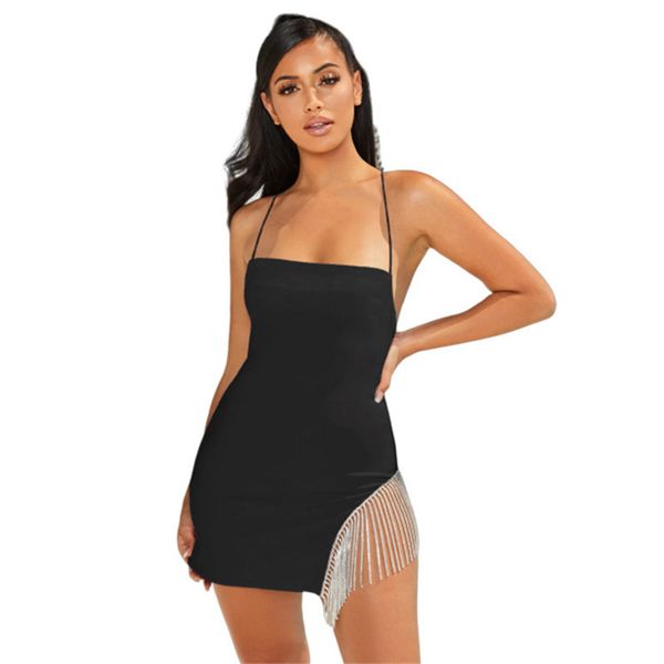 fashion new women strap black dress tassels patchwork chain short pencil dress party formal asymmetrical hem backless dress, Black;white
fashion new women strap black dress tassels patchwork chain short pencil dress party formal asymmetrical hem backless dress, Black;white