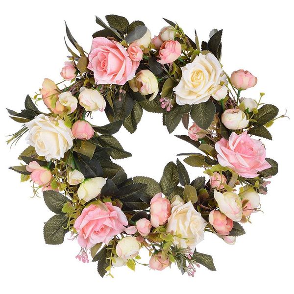 artificial rose floral twig wreath, 13.7 inch handmade silk rose flower door wreath with green leaves, vintage artificial flower
artificial rose floral twig wreath, 13.7 inch handmade silk rose flower door wreath with green leaves, vintage artificial flower