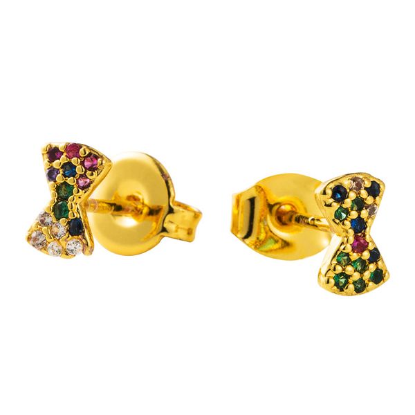 say hello metal cz rainbow bow knot small stud earring for women screw back earring piercing ear stud jewelry gifts brinco k4386, Golden;silver
say hello metal cz rainbow bow knot small stud earring for women screw back earring piercing ear stud jewelry gifts brinco k4386, Golden;silver
