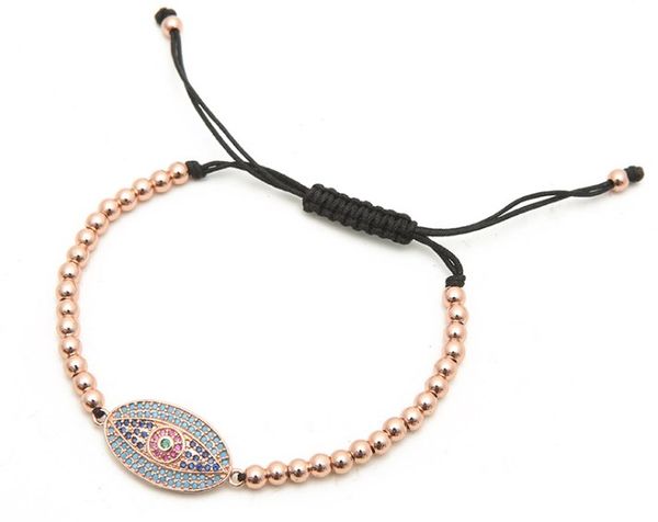 gold silver micro pave cz cubic zirconia rope adjusted copper beads bracelet gujh53 eye charm braided bangles fashion, Black
gold silver micro pave cz cubic zirconia rope adjusted copper beads bracelet gujh53 eye charm braided bangles fashion, Black