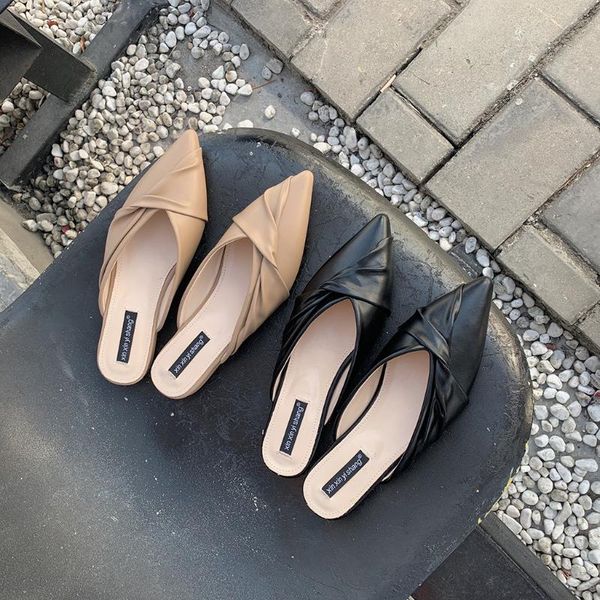 woman shoes low heels slippers pleated pointed toe mules fashion shallow slides slip on loafers black khaki sandalias mujer
woman shoes low heels slippers pleated pointed toe mules fashion shallow slides slip on loafers black khaki sandalias mujer