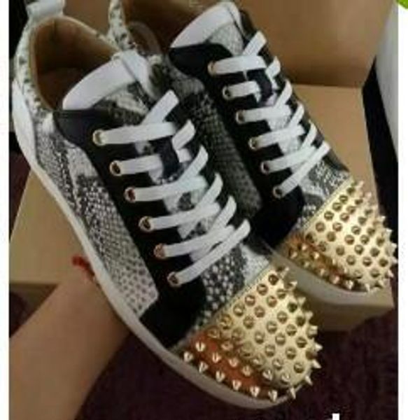 luxury designer red bottom loafers for men women genuine leather slip on platform casual sneakers spikes wedding party flats mens shoes, Black
luxury designer red bottom loafers for men women genuine leather slip on platform casual sneakers spikes wedding party flats mens shoes, Black