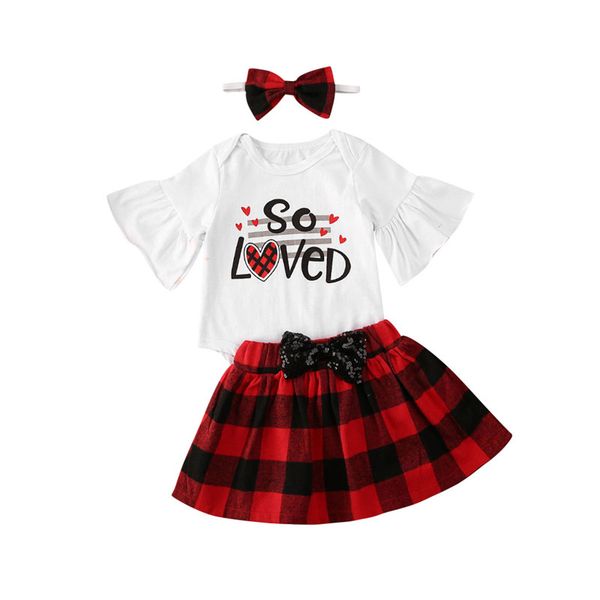 valentine's day infant baby girl clothes half sleeve letter print romper bow plaid mini skirt outfits 3pcs baby clothing, White
valentine's day infant baby girl clothes half sleeve letter print romper bow plaid mini skirt outfits 3pcs baby clothing, White