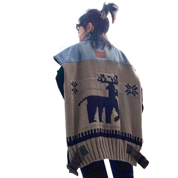 qing mo blue women denim vest 2020 spring women knitted patchwork vest with sahes female single breasted loose zqy2689, Black;white
qing mo blue women denim vest 2020 spring women knitted patchwork vest with sahes female single breasted loose zqy2689, Black;white