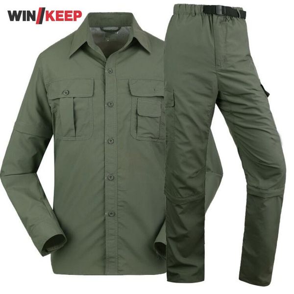 trekking man summer quick dry shirt hiking pant suit men fishing sport camping breathable shirts climbing trousers army green, Gray;blue
trekking man summer quick dry shirt hiking pant suit men fishing sport camping breathable shirts climbing trousers army green, Gray;blue